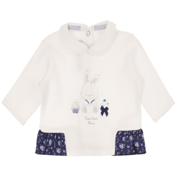 Βαμβακερό σετ μπλούζα και μποτάκια με floral print για μωρό Chicco 264371 2
