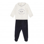 Σετ μπλούζα και μποτάκια για μωρό σε λευκό και μπλε χρώμα Chicco 264458 