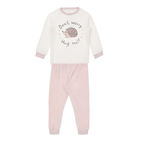 Πιτζάμες εκτύπωσης σκαντζόχοιρου σε λευκό και ροζ χρώμα Chicco 264506 