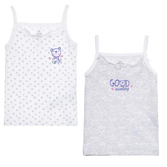 Βαμβακερό σετ από δύο μπλουζάκια για μωρά, πολύχρωμα Chicco 264955 