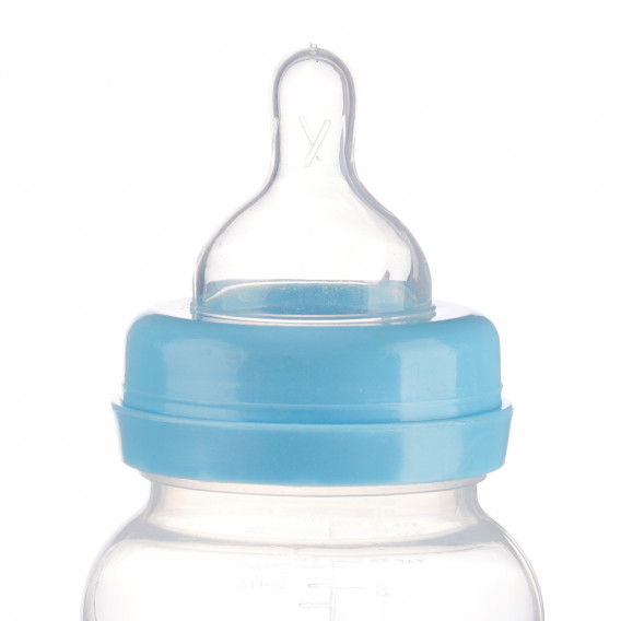 Μπουκάλι τροφοδοσίας πολυπροπυλενίου με φαρδύ λαιμό Little Angel με πιπίλα 2 σταγόνες, 3+ μήνες, 250 ml, μπλε ZIZITO 265209 3
