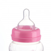 Μπουκάλι τροφοδοσίας πολυπροπυλενίου με φαρδύ λαιμό Little Angel με πιπίλα 2 σταγόνες, 3+ μήνες, 250 ml, ροζ ZIZITO 265212 2