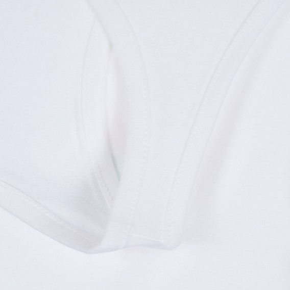 Βαμβακερή μπλούζα με φλοράλ τύπωμα, άσπρο Benetton 265254 3