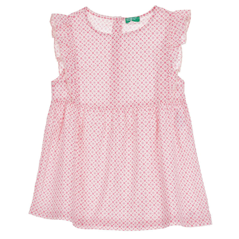 Βαμβακερή μπλούζα με τυπωμένο σχέδιο, ροζ  265276