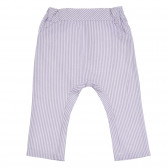 Βαμβακερό παντελόνι σε γκρι και άσπρες ρίγες για το μωρό Benetton 265311 