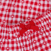 Καρό παντελόνι με καρδιές για μωρό, κόκκινο Benetton 265323 2