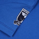Βαμβακερό μπλουζάκι με τύπωμα Baby Car, μπλε Benetton 265419 3
