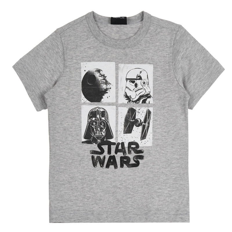Βαμβακερό μπλουζάκι με τύπωμα Star Wars, γκρι  265429