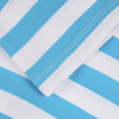 Βαμβακερή μπλούζα με γιακά σε γαλάζιες και άσπρες ρίγες για το μωρό Benetton 265502 3