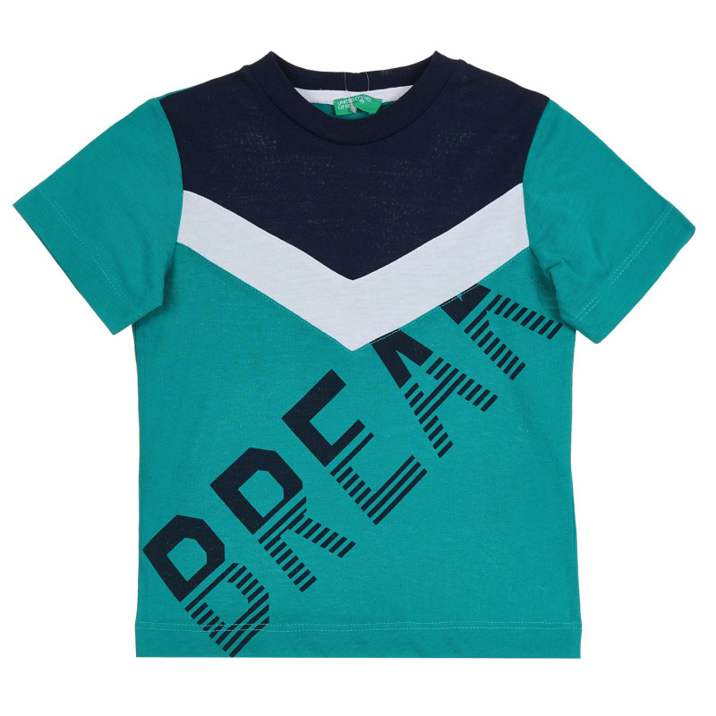 Μπλουζάκι με την επιγραφή Break και σκούρο μπλε προφορά, πράσινο  265512