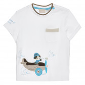 Βαμβακερό μπλουζάκι για μωρό, λευκό Chicco 266359 