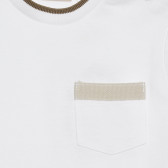 Βαμβακερό μπλουζάκι για μωρό, λευκό Chicco 266361 3