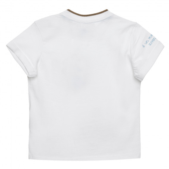 Βαμβακερό μπλουζάκι για μωρό, λευκό Chicco 266362 4