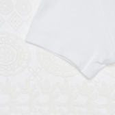 Βαμβακερό μπλουζάκι με κέντημα, λευκό Chicco 266364 2