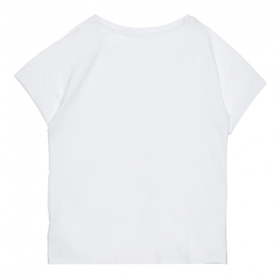 Βαμβακερό μπλουζάκι με κέντημα, λευκό Chicco 266366 4