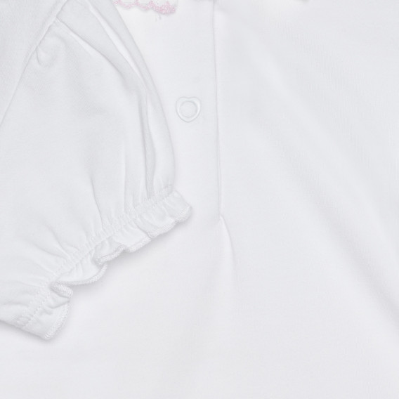 Βαμβακερό μπλουζάκι για μωρό, λευκό Chicco 266369 3