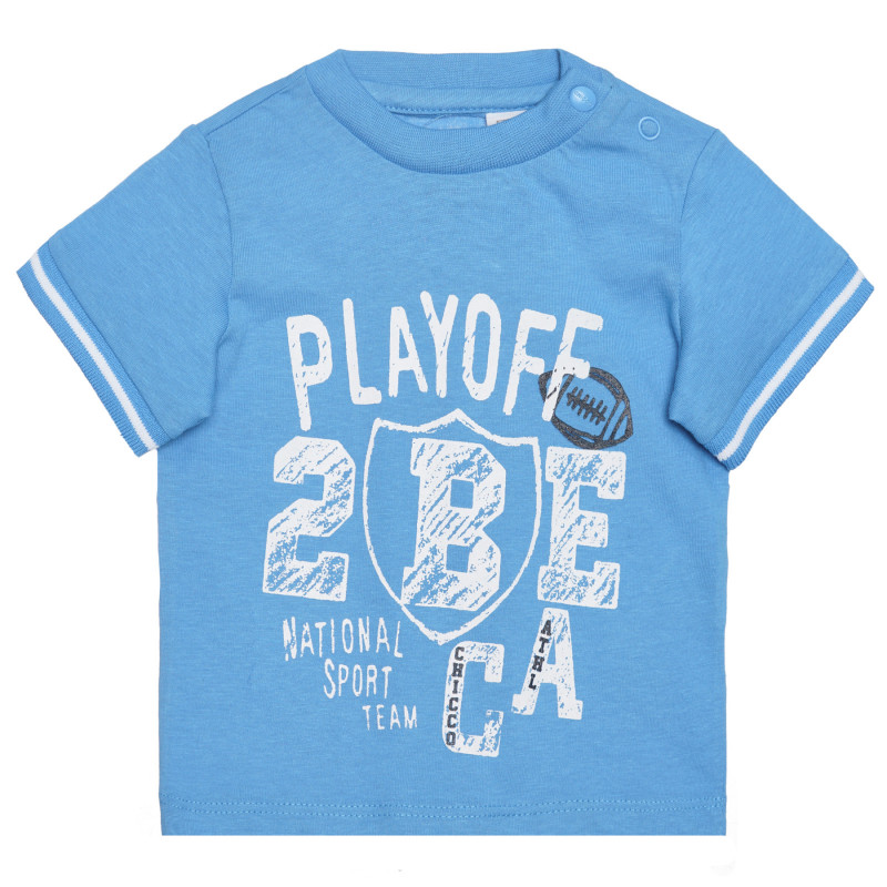 Βαμβακερό μπλουζάκι PLAY OFF για μωρό, μπλε  266387