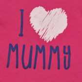 Βαμβακερό μπλουζάκι I LOVE MUMMY για μωρό, ροζ Chicco 266394 3