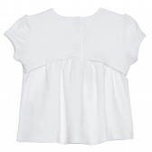 Βαμβακερό μπλουζάκι για μωρό, λευκό Chicco 266397 4
