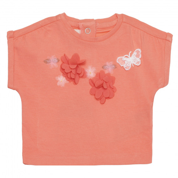 Βαμβακερό μπλουζάκι με πεταλούδα, ροζ Chicco 266399 