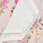 Βαμβακερό κορμάκι με λουλουδάτα μοτίβα για μωρό, ροζ Chicco 266411 2