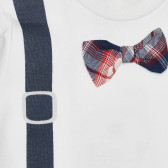 Βαμβακερή μπλούζα με ενδιαφέρον σχέδιο για μωρό, λευκή Chicco 266427 2