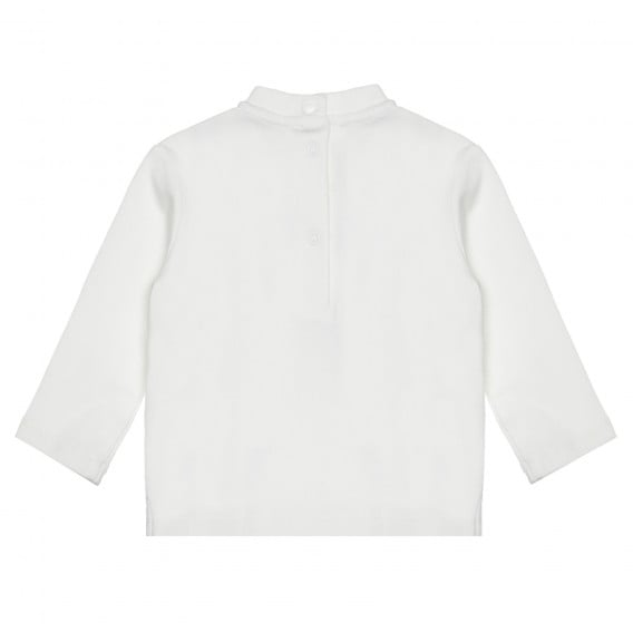 Βαμβακερή μπλούζα με ενδιαφέρον σχέδιο για μωρό, λευκή Chicco 266429 4