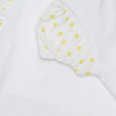 Βαμβακερό μπλουζάκι με μωρό αρκούδα σε λευκό και κίτρινο χρώμα Chicco 266825 3