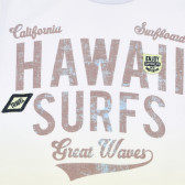 Βαμβακερό μπλουζάκι HAWAII SURFS σε λευκό και πράσινο χρώμα Chicco 266846 2