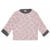 Βαμβακερό σετ δύο τεμαχίων με σύννεφα για μωρό, ροζ Chicco 266866 2
