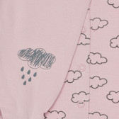 Βαμβακερό σετ δύο τεμαχίων με σύννεφα για μωρό, ροζ Chicco 266868 4