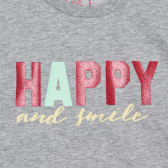 Βαμβακερό μπλουζάκι HAPPY, γκρι Chicco 266897 2