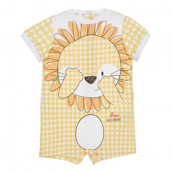 Βαμβακερή κοντή φόρμα με λιοντάρι για μωρό Chicco 266912 