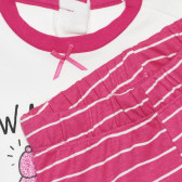 Βαμβακερές πιτζάμες WAKE UP για μωρό σε λευκό και ροζ χρώμα Chicco 266931 4