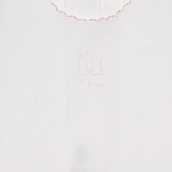 Βαμβακερό πουκάμισο σε λευκό και ροζ χρώμα Chicco 266946 2