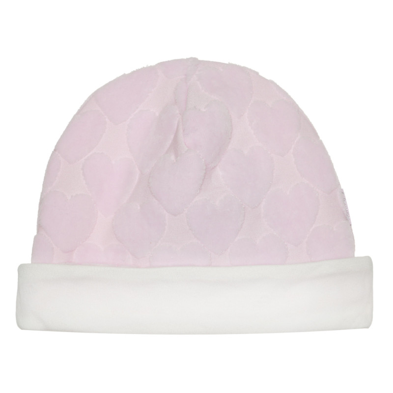 Βρεφικό καπέλο με καρδιές, ροζ  266984