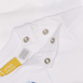 Βαμβακερό μπλουζάκι με ενδιαφέρον σχέδιο για μωρό, λευκό Chicco 267030 3
