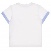 Βαμβακερό μπλουζάκι με ενδιαφέρον σχέδιο για μωρό, λευκό Chicco 267031 4