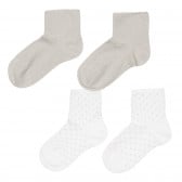 Βαμβακερό σετ από δύο ζευγάρια κάλτσες με λαμπερά νήματα Chicco 267048 
