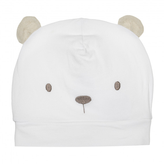 Βρεφικό καπέλο &quot;αρκούδα&quot;, λευκό Chicco 267111 