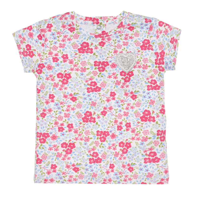 Βαμβακερό μπλουζάκι με μοτίβα λουλουδιών για μωρό  267134