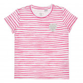 Βαμβακερό ριγέ μπλουζάκι με παιδική καρδιά Chicco 267138 