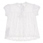 Βαμβακερό μπλουζάκι με διακόσμηση για μωρά, λευκό Chicco 267166 4