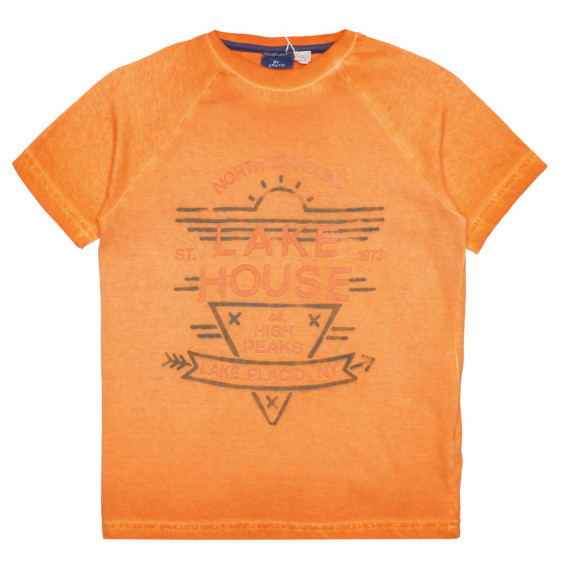 Βαμβακερό μπλουζάκι LAKE HOUSE, πορτοκαλί Chicco 267204 