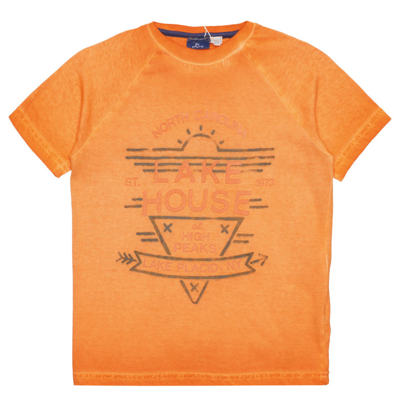 Βαμβακερό μπλουζάκι LAKE HOUSE, πορτοκαλί  267204