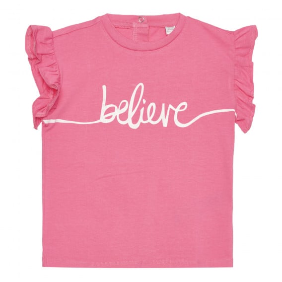 BELIEVE βαμβακερό μπλουζάκι για μωρό, ροζ Chicco 267208 