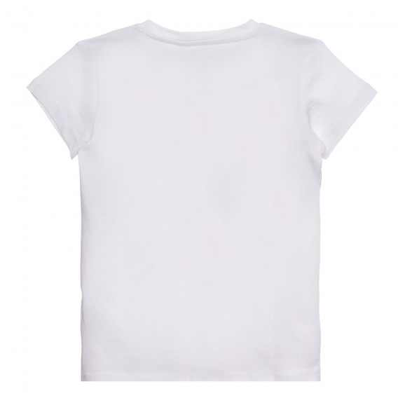 Βαμβακερό μπλουζάκι με εκτύπωση σε λευκό και μπλε χρώμα Chicco 267213 4