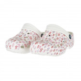 Παντόφλες από καουτσούκ με τύπωμα ροζ λουλουδιών για μωρό, λευκό 2Surf 267661 