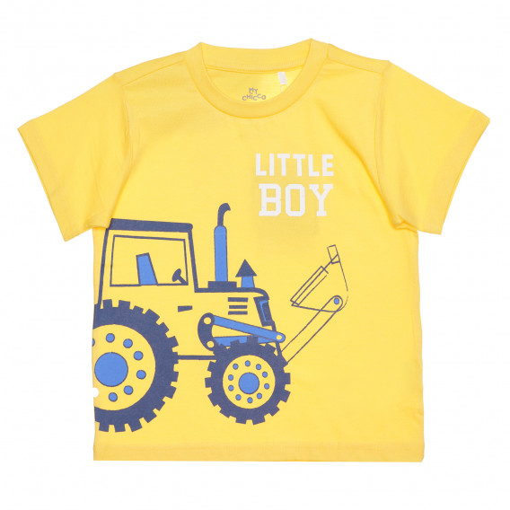 Βαμβακερό μπλουζάκι LITTLE BOY για μωρό, κίτρινο Chicco 267841 