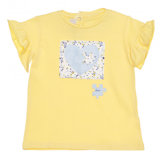 Βαμβακερό μπλουζάκι για μωρό, κίτρινο Chicco 267873 